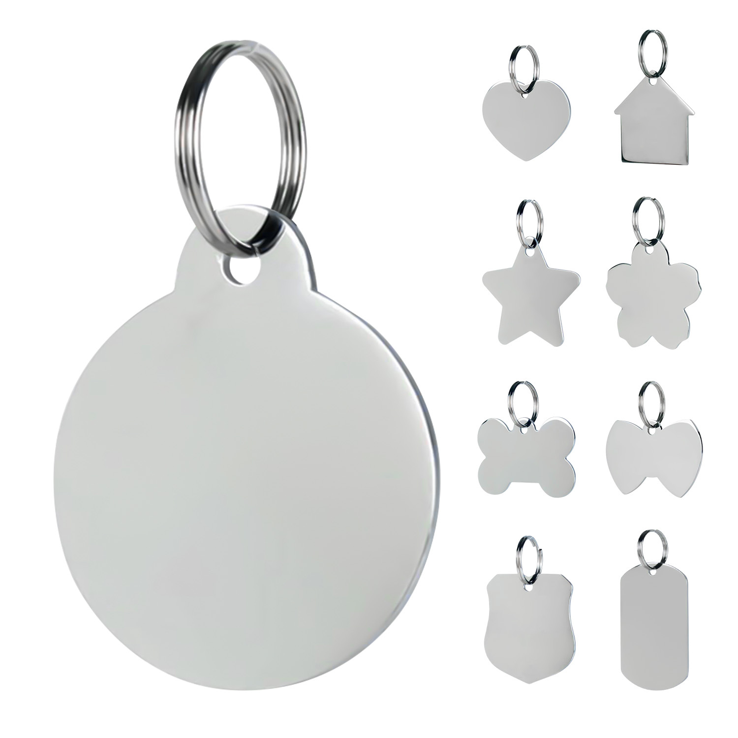 Stainless Steel Pet Tag - Bone