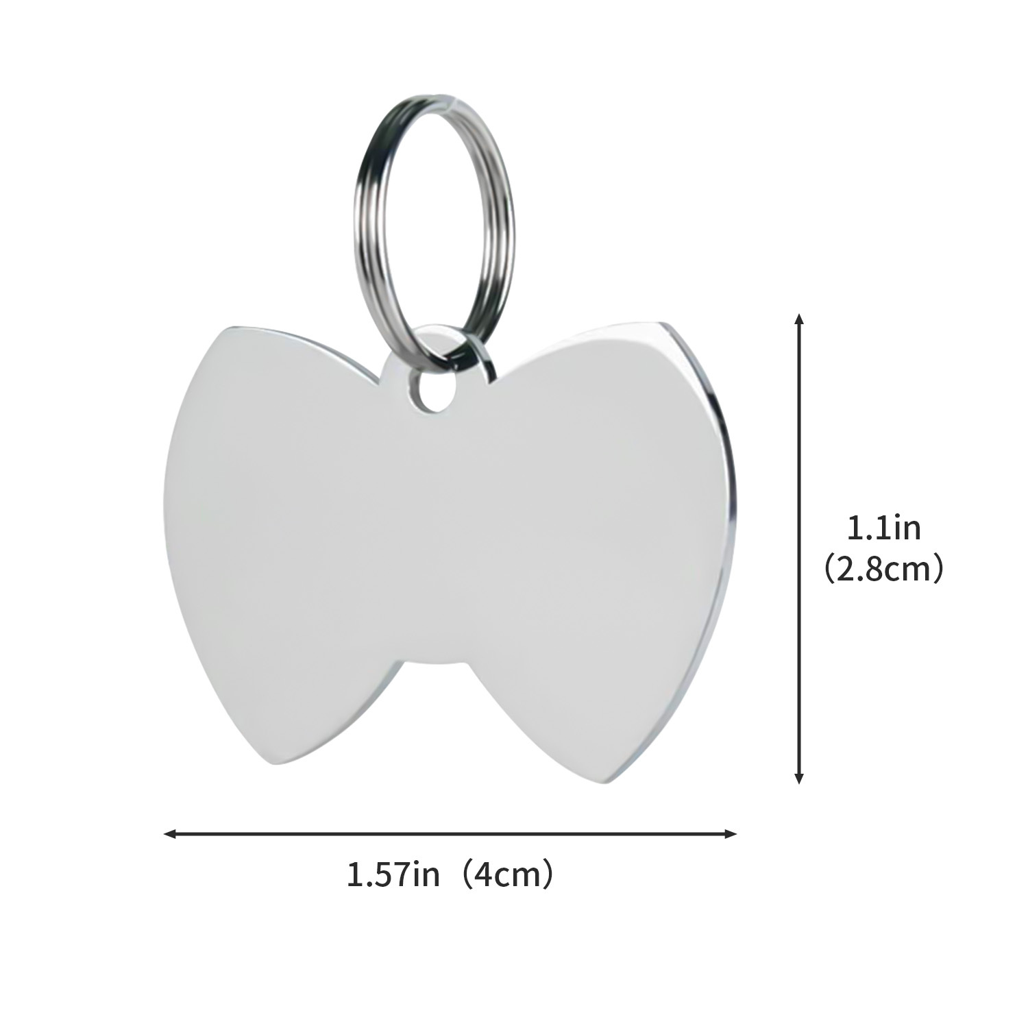 Personalized Stainless Steel Dog Tag for Pets - Engraved Name Tag for Dogs and Cats  - Slide-On ID Tag with Durable Construction and Easy-to-Read Text