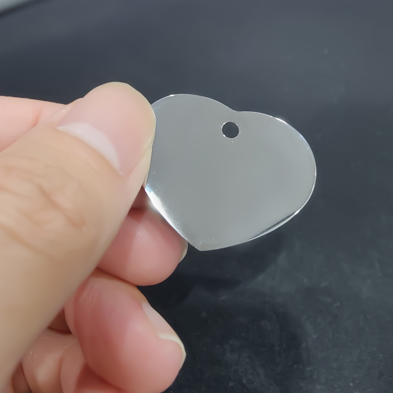 Stainless Steel Pet Tag - Heart