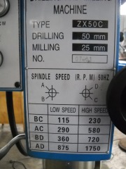 Gear head milling drilling machine zx50C