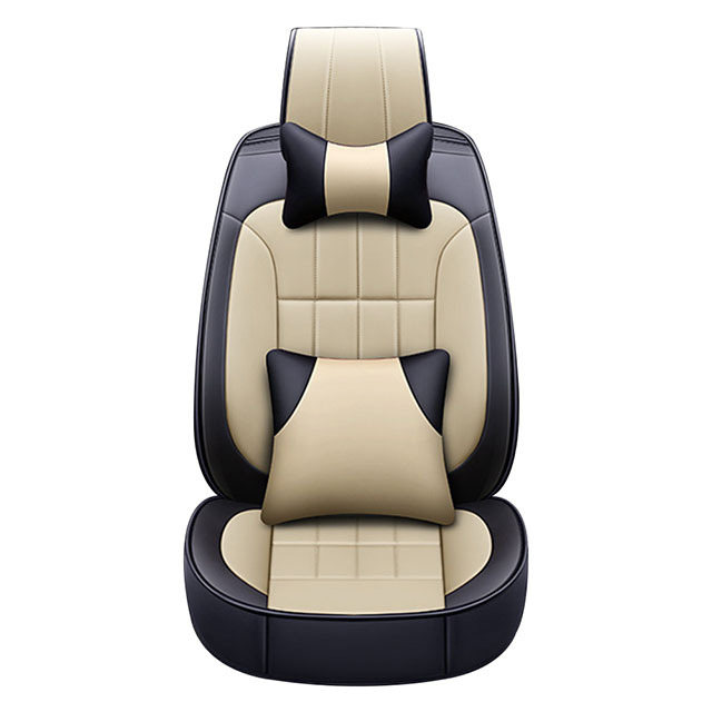 Fly5D Luxury PU Leather Car Seat Cover Wear-resistant Durable and Fashion, Suitable for 5-seats Cars Like SUV, VAN, Sedan