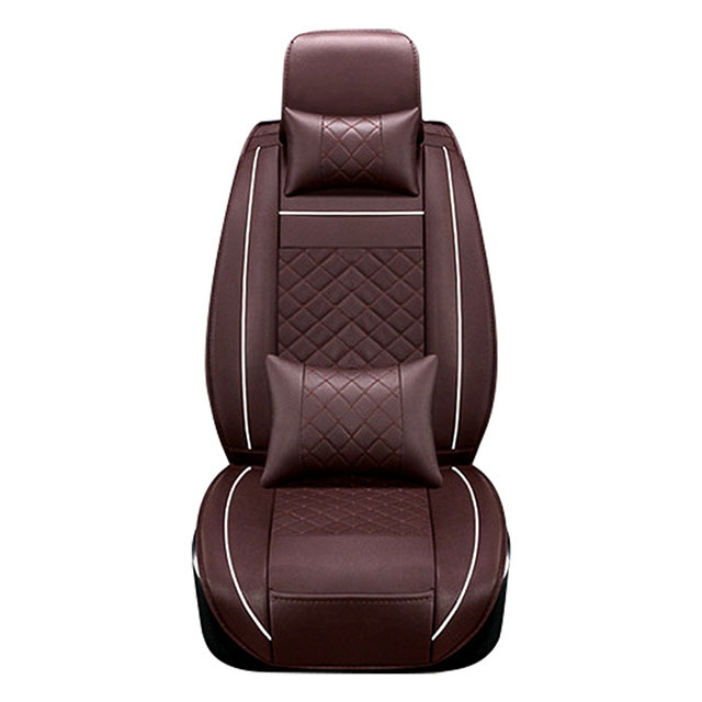 FLY5D Car Seat Covers Fit for 5 Feats Cars, Wear Resistant and Soft PU Leather in Fashion Style Compatible for Sedans like, SUV,Truck, and Van.