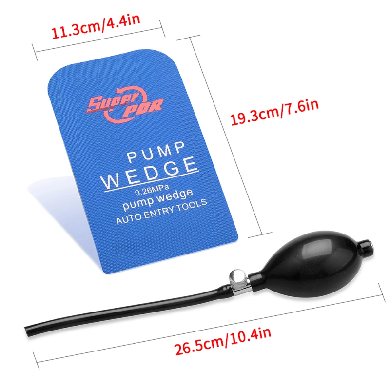 IMPROVED 3 Piece Commercial Grade Air Wedge Bag Pump Professional Leveling Kit & Alignment Tool Inflatable Shim Bag.