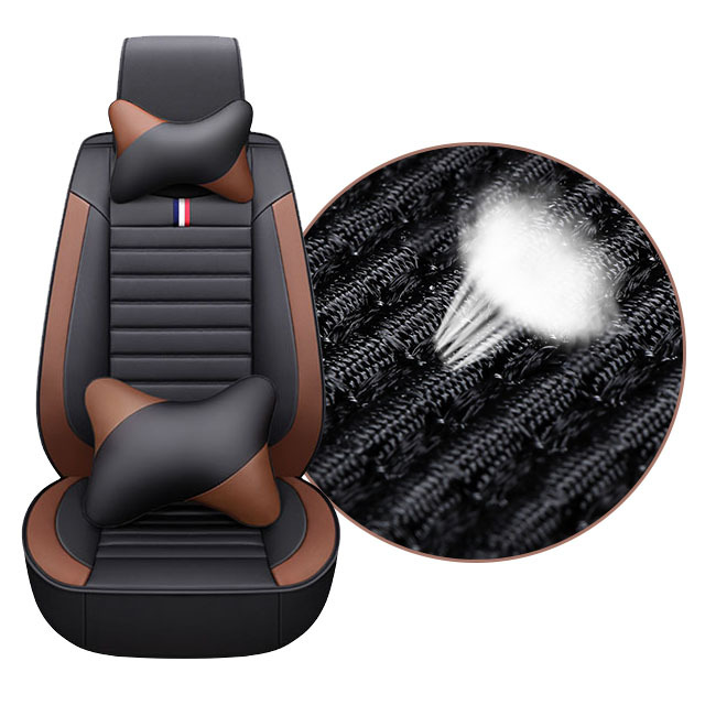 FLY5D Advanced PU Leather Car Seat Covers Wear Resistant Colorful Styles Compatible for Mainstream Cars.