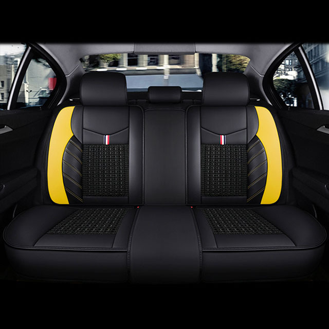 Fly5D Car Seat Covers of Leather Car Seat Covers Stylish and Alternative Full Set Protector Vehicle Cover for Most Cars