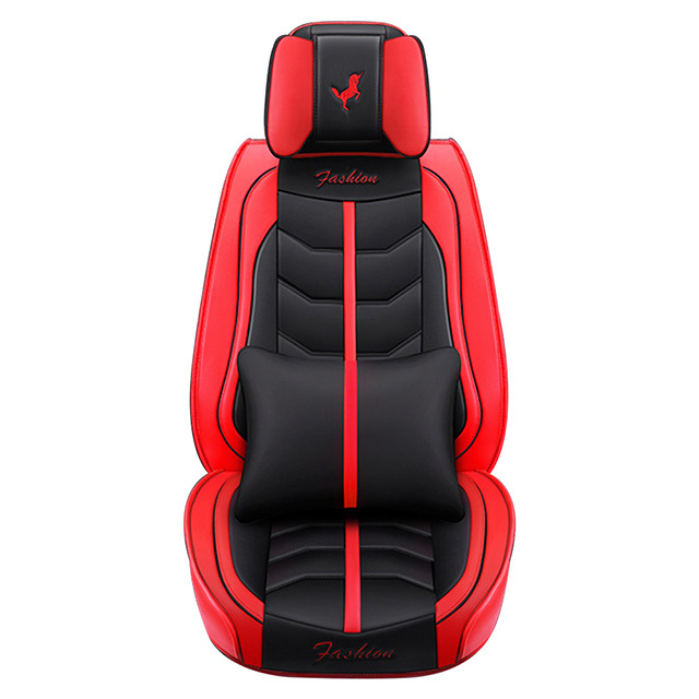 Fly5D Auto Seat Cover with Professional PU Leather Full Surround Durable, Comfortable and risistant, Fit for Most of 5 Seats Car