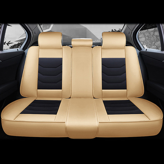 Fly5D Auto Seat Cover with Professional PU Leather Full Surround Durable, Comfortable and risistant, Fit for Most of 5 Seats Car