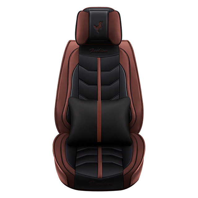 Fly5D Auto Seat Cover with Professional PU Leather Full Surround Durable, Comfortable and risistant, Fit for Most of 5 Seats Car