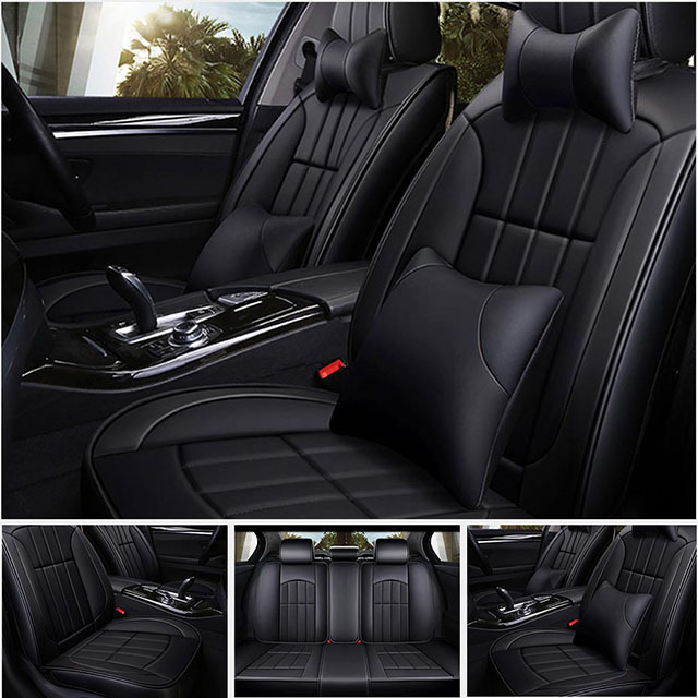 PDR Luxury Car Seat Cover Made of High-density PU Leather,Wear-resistant Durable and Fashion, Suitable for 5-seats Cars