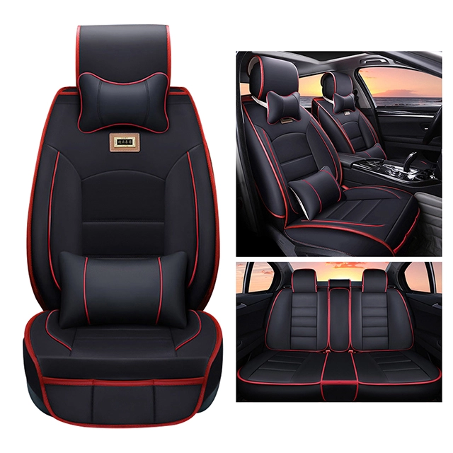 FLY5D Advanced PU Leather Car Seat Covers Wear Resistant Styles Compatible for Mainstream Cars.