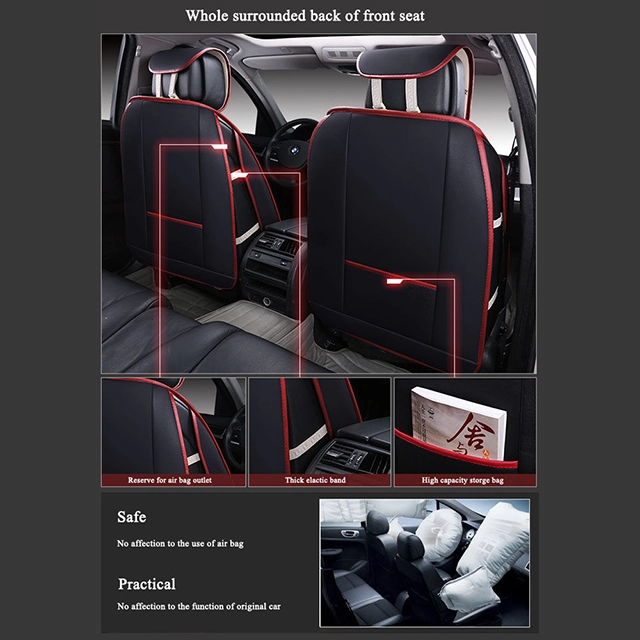 FLY5D Advanced PU Leather Car Seat Covers Wear Resistant Styles Compatible for Mainstream Cars.