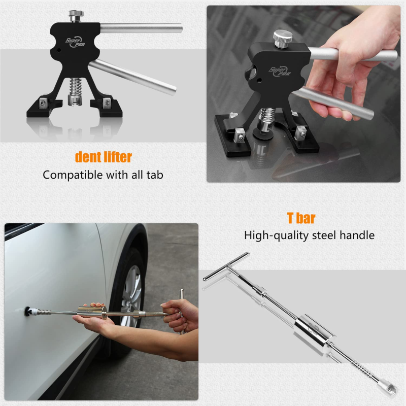 Super PDR Paintless Dent Repair PDR Tool Kit 42pcs Car Dent Puller Removal Dent