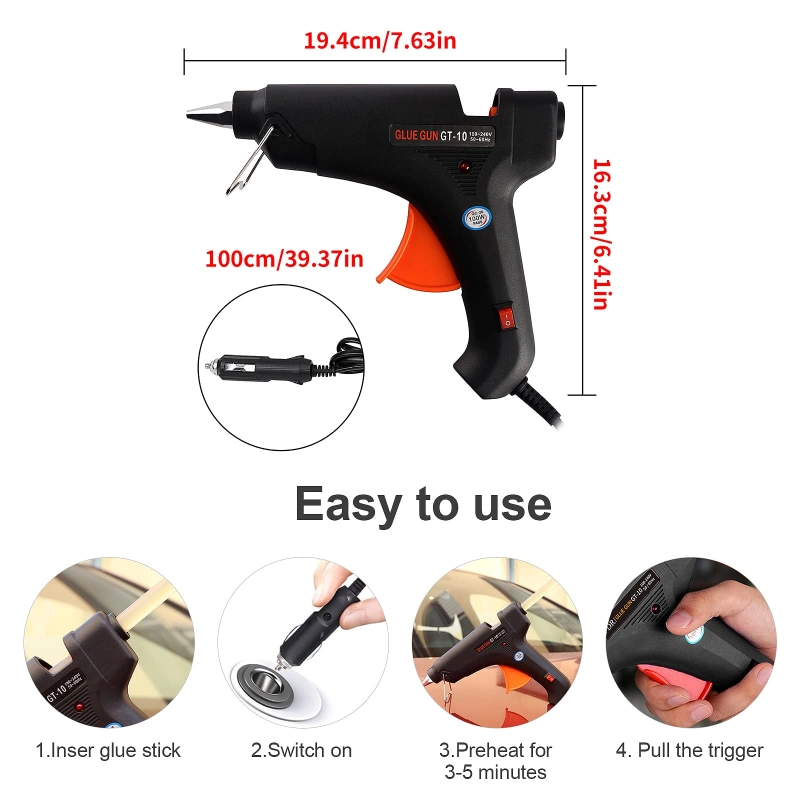 Super PDR 100W Glue Gun with 12 Glue Sticks