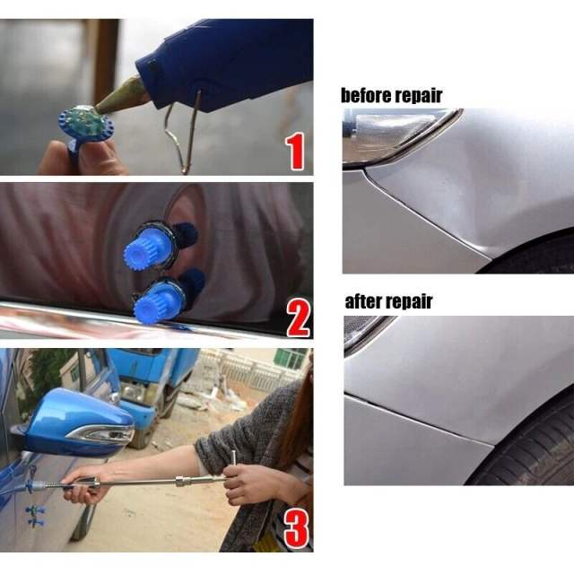 Super PDR Dent Repair Tool, Tabs x 18 for Dent Removal, Black