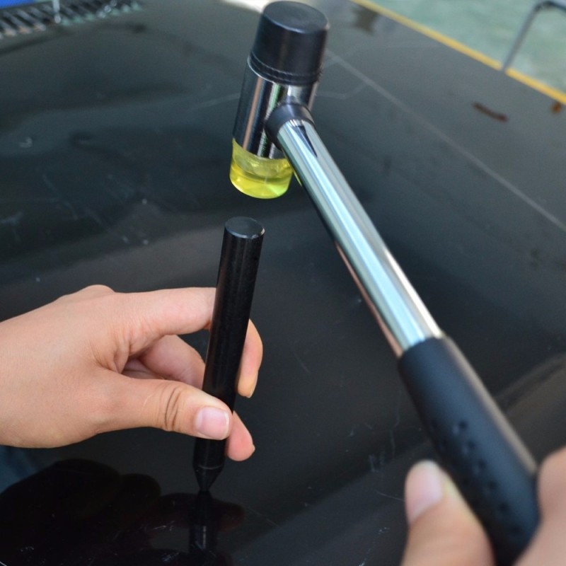 Super PDR Paintless Dent Repair Tool, Rubber Hammer and Tap-Down-Pen for Dent Removal