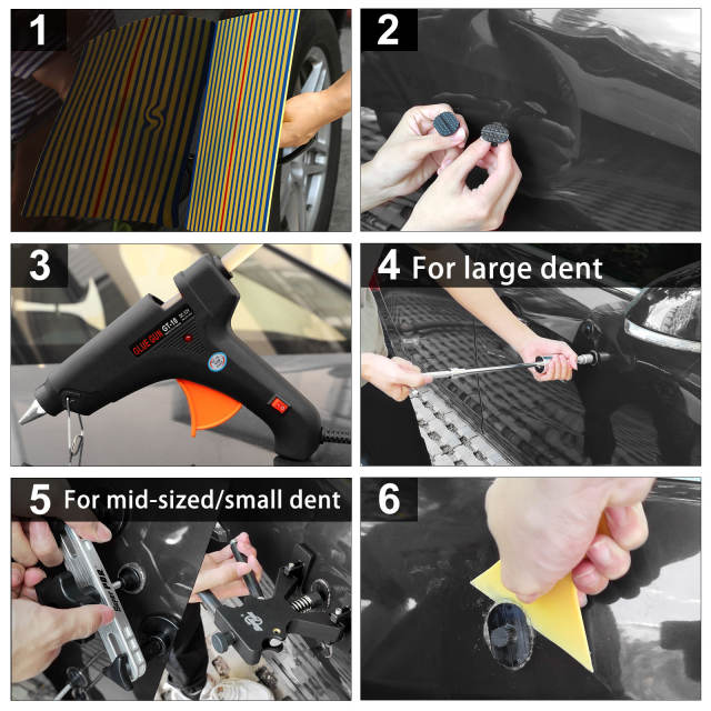 Super PDR Paintless Dents Repair Kit with Upgraded LED Reflection Board