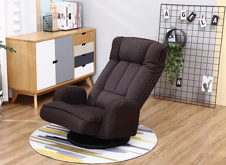 Adjustable Swivel Lazy Sofa Floor Armchair Large Video Gaming Chair 360 Degree Swivel Folding 6-Position Floor Chair Armrest