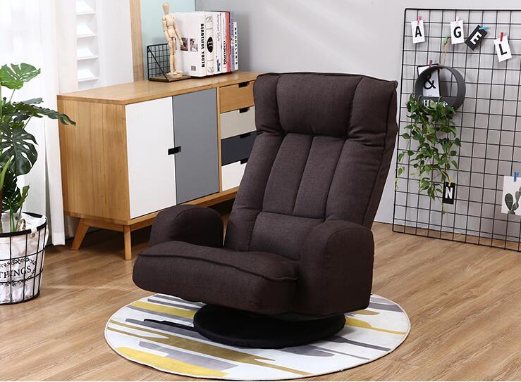 Adjustable Swivel Lazy Sofa Floor Armchair Large Video Gaming Chair 360 Degree Swivel Folding 6-Position Floor Chair Armrest