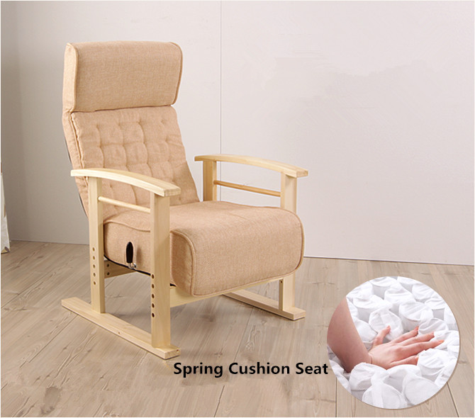Japanese Style Low Chair Folding Furniture Legs Height Adjustable Lazy Armchair For Elderly Home Living Room Foldable Chair