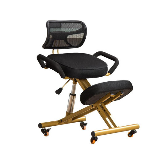 Ergonomically Designed Kneeling Chair W/Back&Handle&Caster Mesh Fabric Cushion Seat Office Computer Knee Ergonomic Posture Chair