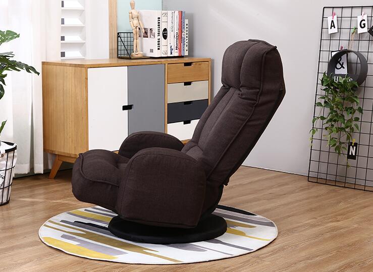 Adjustable Swivel Lazy Sofa Floor Armchair Large Video Gaming Chair 360 Degree Swivel Folding 6-Position Floor Chair Armrest