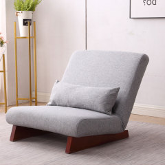 Floor Folding Single Sofa Chair With Ottoman Japanese Style Lounge Recliner Occasional Accent Chair For Living Room Furniture