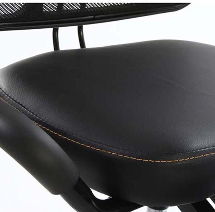 Ergonomically Designed Knee Chair with Back and Handle Office Kneeling Chair Ergonomic Posture Leather Black Chair With Caster