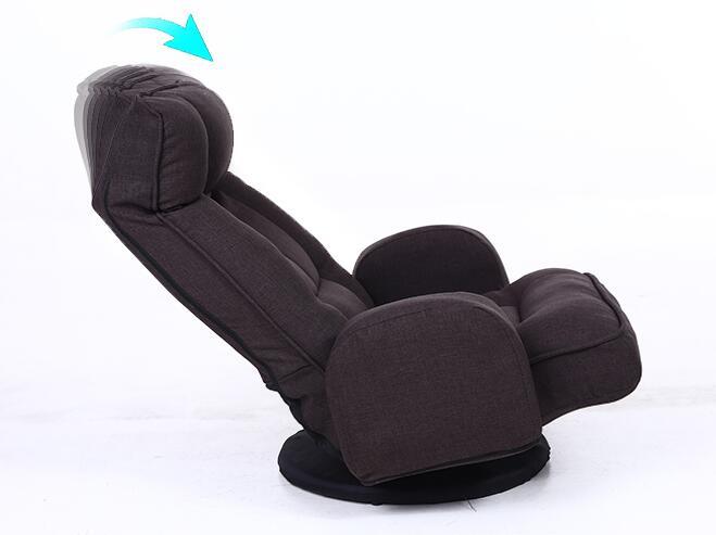 Adjustable Swivel Lazy Sofa Floor Armchair Large Video Gaming Chair 360 Degree Swivel Folding 6-Position Floor Chair Armrest