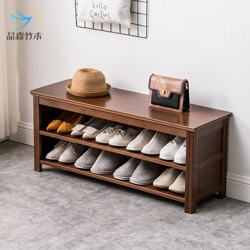 Bamboo Shoe Rack & Shoe Bench Entryway Storage Organizer Multi Function for Hallway Bathroom Living Room Corridor and Garden