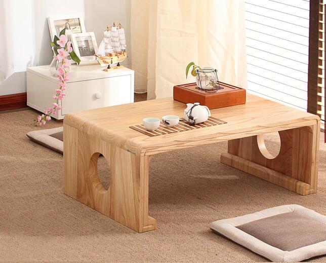 Small Japanese Tea Table Rectangle Asian Antique Furniture Living Room Oriental Traditional Wooden Floor Low Side Table Laptop