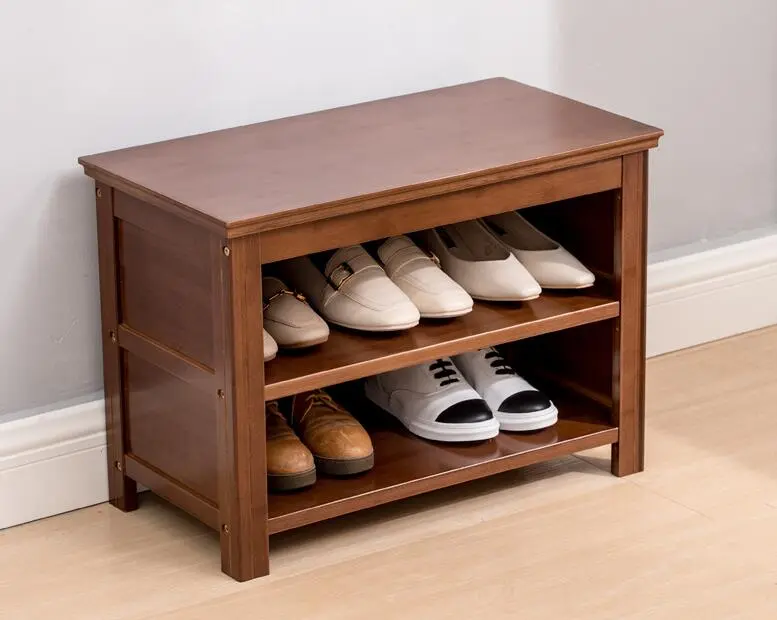 Bamboo Shoe Rack & Shoe Bench Entryway Storage Organizer Multi Function for Hallway Bathroom Living Room Corridor and Garden