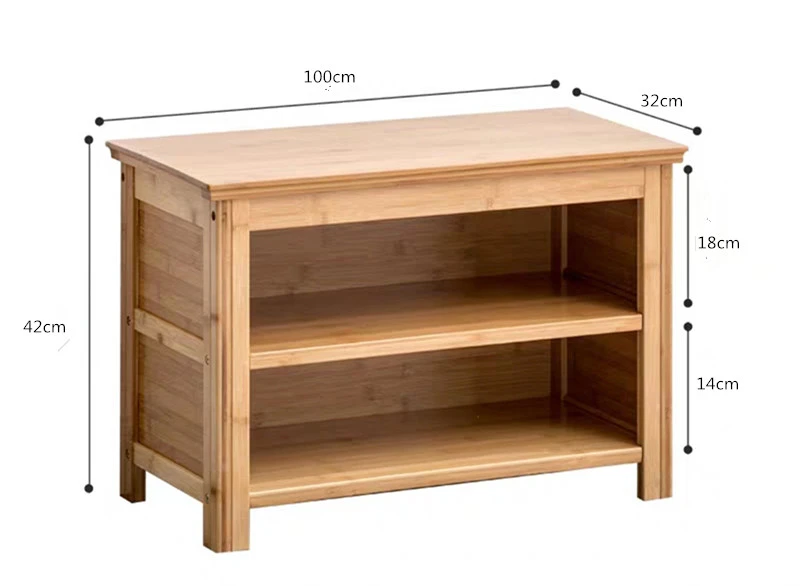 Bamboo Shoe Rack & Shoe Bench Entryway Storage Organizer Multi Function for Hallway Bathroom Living Room Corridor and Garden