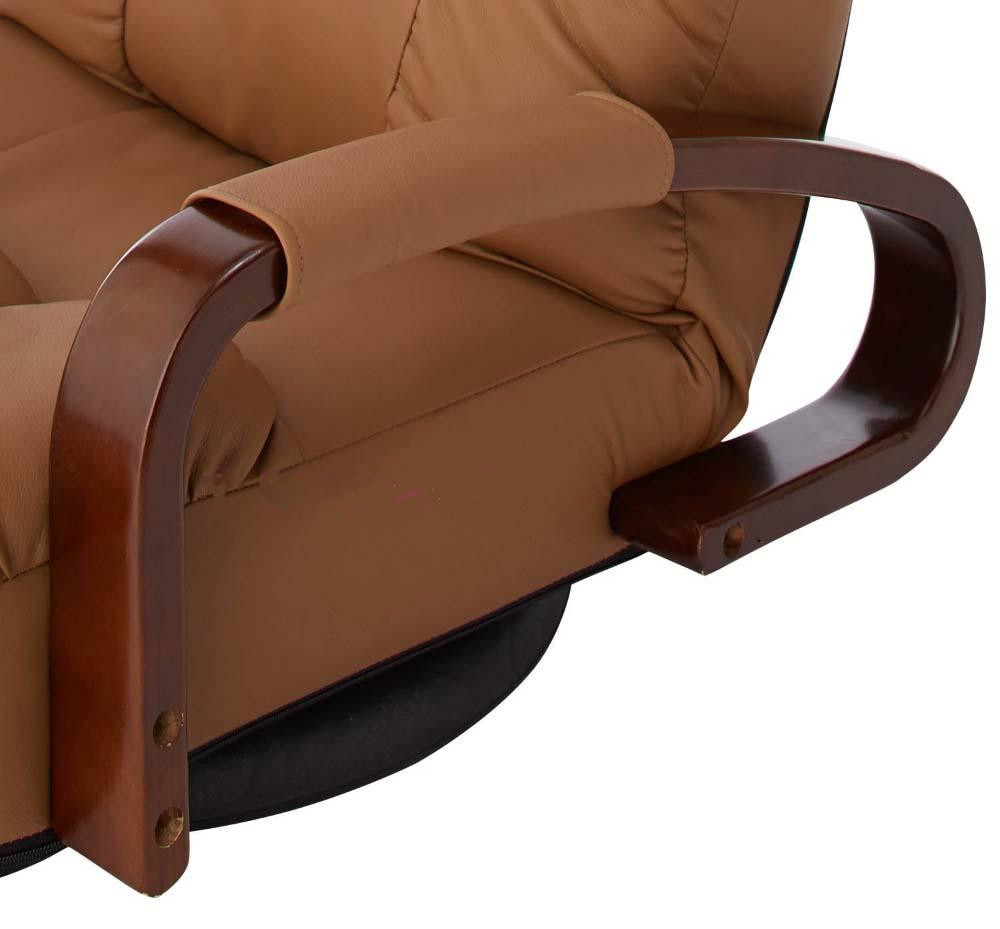 Floor Swivel Recliner Chair 360 Degree Rotation Living Room Furniture Modern Japanese Design Leather ArmChair Chaise Lounge