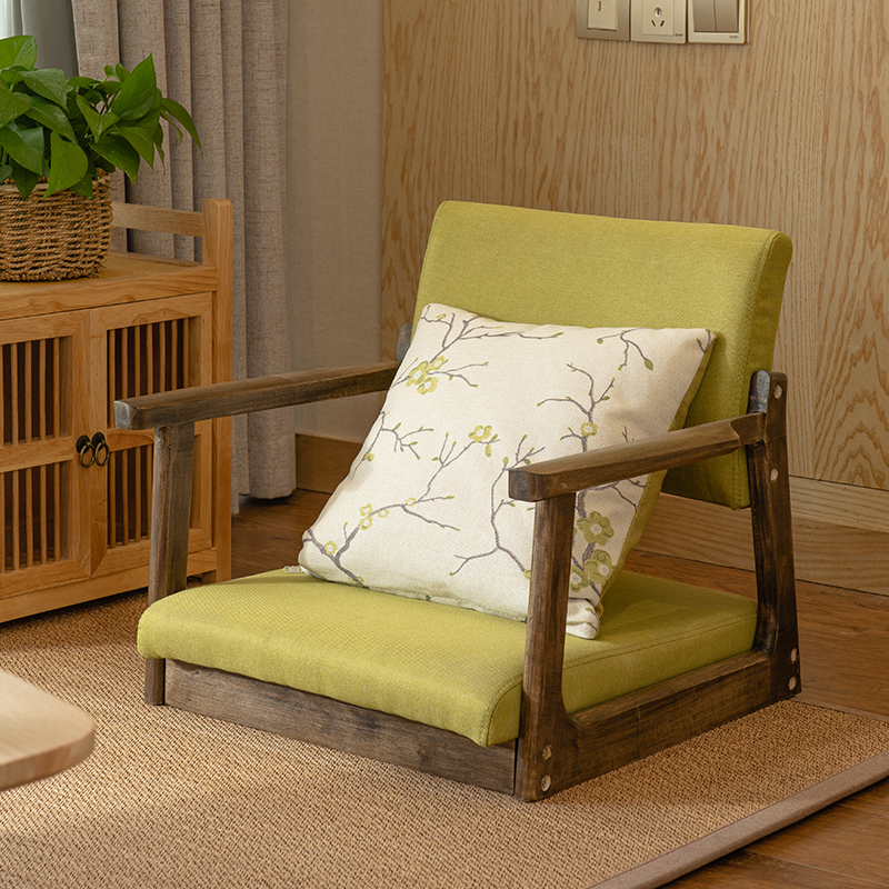 Japanese Floor Tatami Legless Zaisu Chair With Upholstery Seat Cushion Home Furniture Leisure Lazy Chair for Bay Window