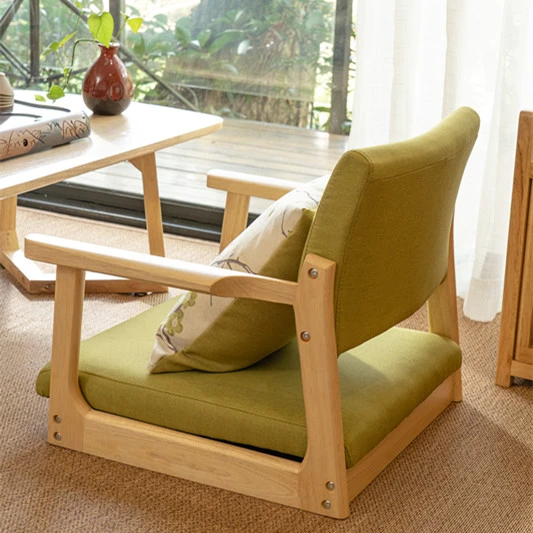 Japanese Floor Tatami Legless Zaisu Chair With Upholstery Seat Cushion Home Furniture Leisure Lazy Chair for Bay Window