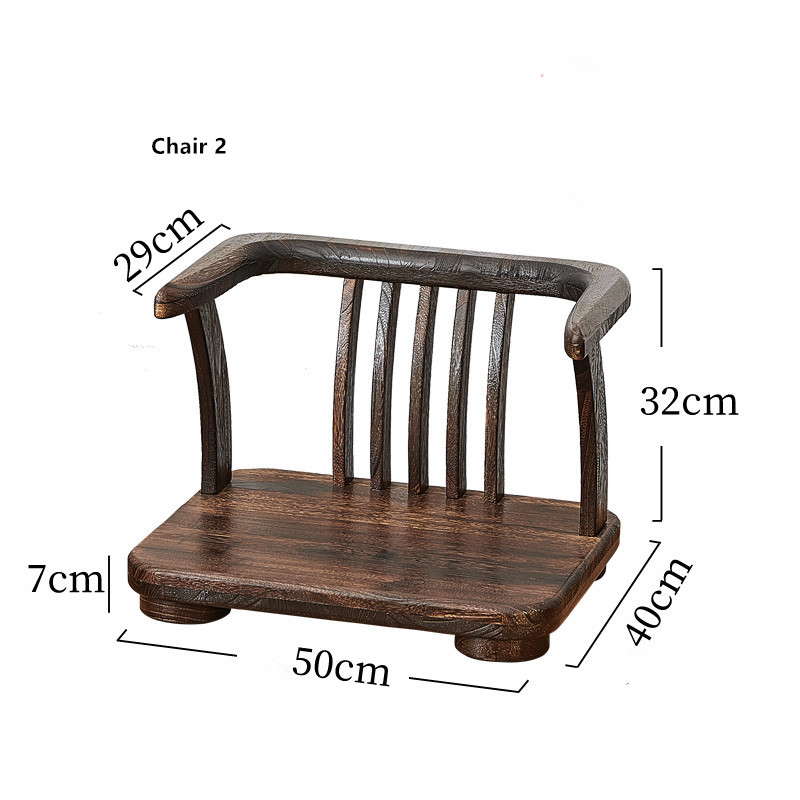 Japanese Style Solid Wood Floor Chair Armchair Tatami Meditation Zaisu Legless Chair Seating For Gaming,Reading,Watching TV