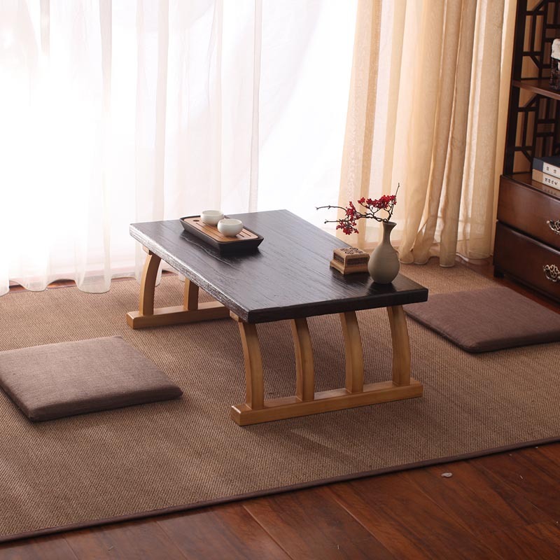 Solid Wood Japanese Lazy Tatami Coffee Table For Living Room Snack Laptop Corner Side Table in Home/Office Mini Desk Balcony