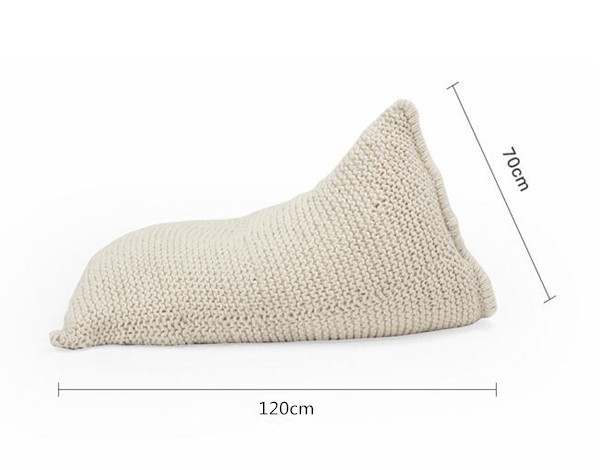 Handmade Wool Knitted Creativity Lazy Sofa Kids' Bean Bag Sofa Chair Children Single Puff Tatami Floor Pillow Chunky Wool Chair