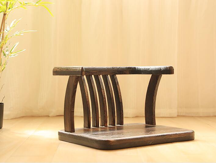 Japanese Style Solid Wood Floor Chair Armchair Tatami Meditation Zaisu Legless Chair Seating For Gaming,Reading,Watching TV
