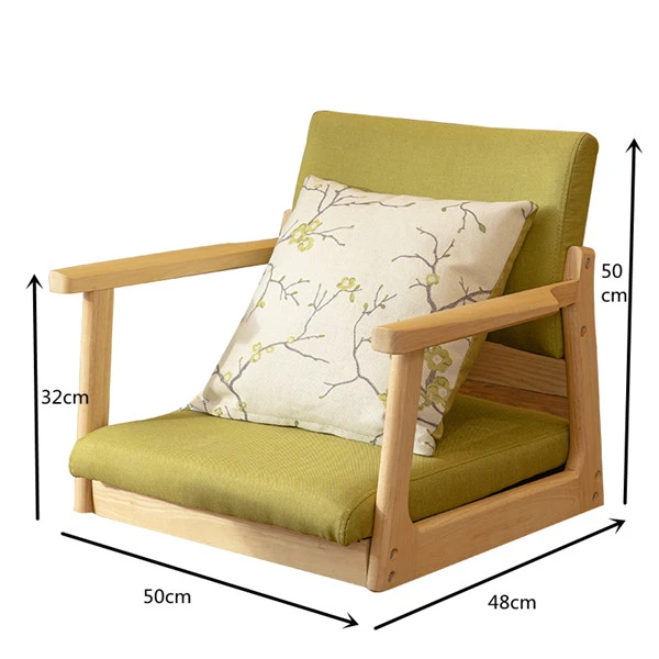 Japanese Floor Tatami Legless Zaisu Chair With Upholstery Seat Cushion Home Furniture Leisure Lazy Chair for Bay Window