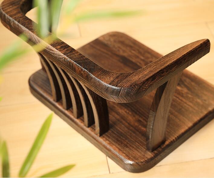 Japanese Style Solid Wood Floor Chair Armchair Tatami Meditation Zaisu Legless Chair Seating For Gaming,Reading,Watching TV