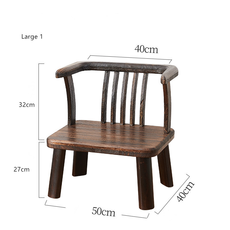 Japan Low Seat Japanese Tatami Meditation Zaisu Chair with Backrest for Living Room Bed Couch Reading Balcony Accent Furniture