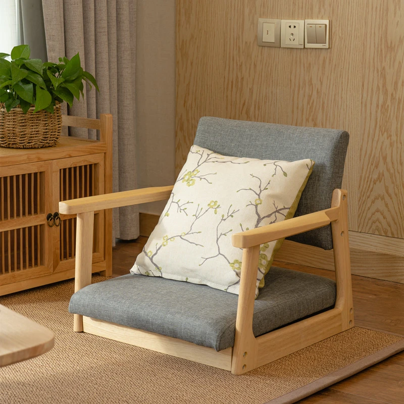 Japanese Floor Tatami Legless Zaisu Chair With Upholstery Seat Cushion Home Furniture Leisure Lazy Chair for Bay Window