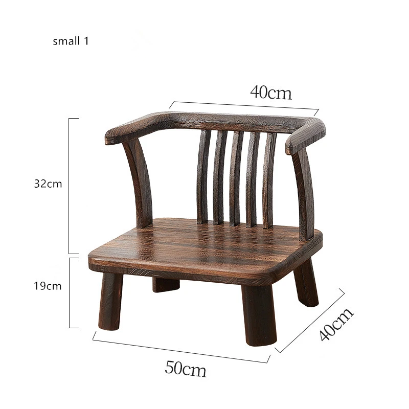 Japan Low Seat Japanese Tatami Meditation Zaisu Chair with Backrest for Living Room Bed Couch Reading Balcony Accent Furniture
