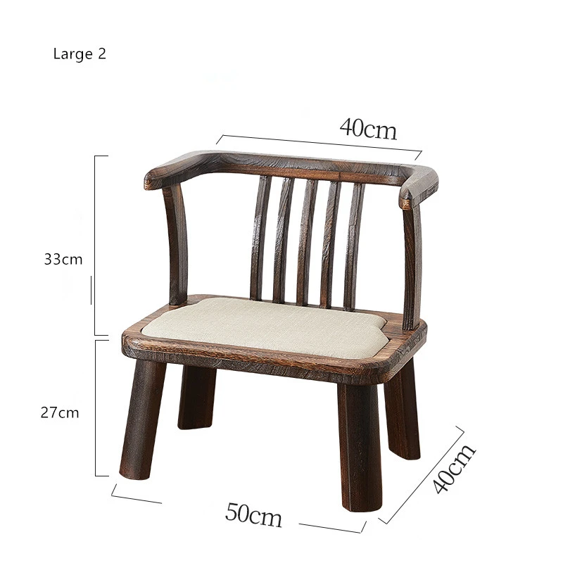 Japan Low Seat Japanese Tatami Meditation Zaisu Chair with Backrest for Living Room Bed Couch Reading Balcony Accent Furniture