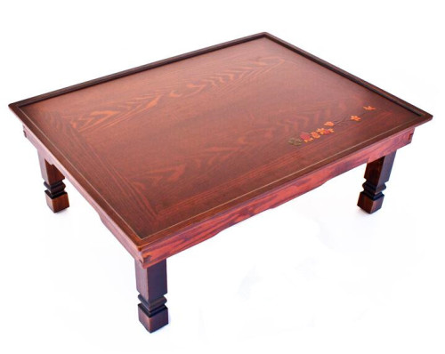 Small Rectangle Korean Table Folding Leg Living Room Tea Table Traditional Style Asian Antique Furniture Low Dining Wood Table