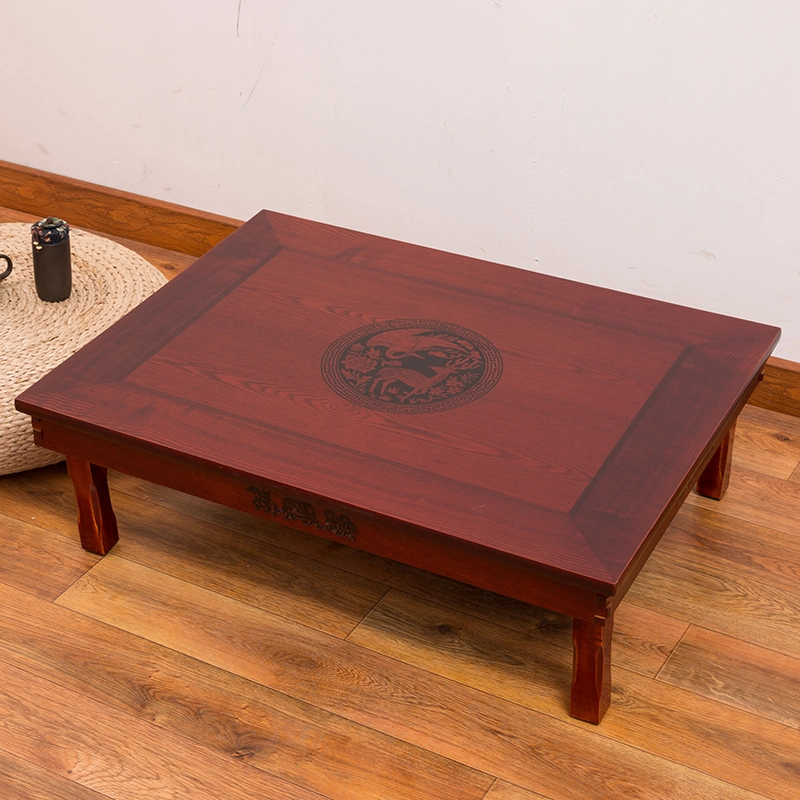 80X60cm Rectangle Korean Table Legs Foldable Living Room Antique Table for Dining Traditional Korean Folding Table Furniture