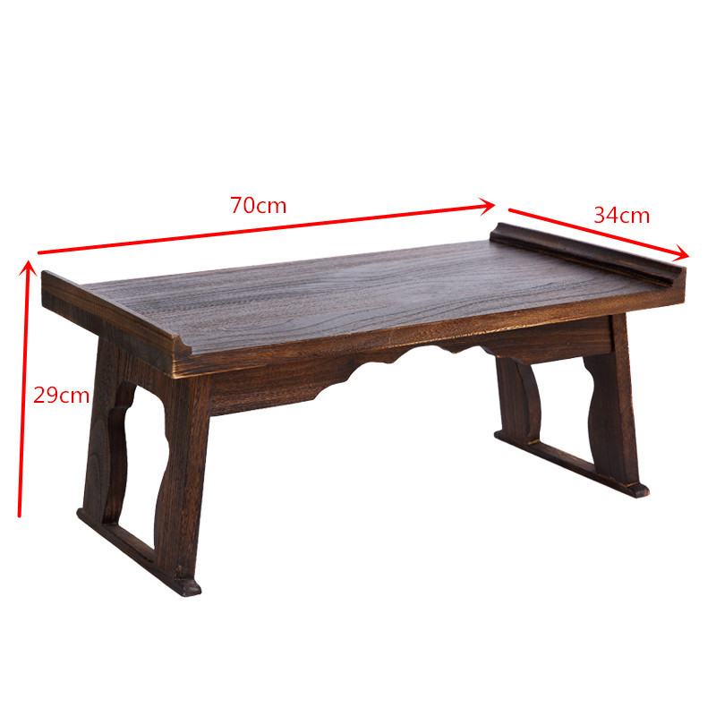 Asian Antique Furniture Japanese Floor Tea Table Folding Leg Rectangle Living Room Furniture Wooden Coffee Center Table Foldable