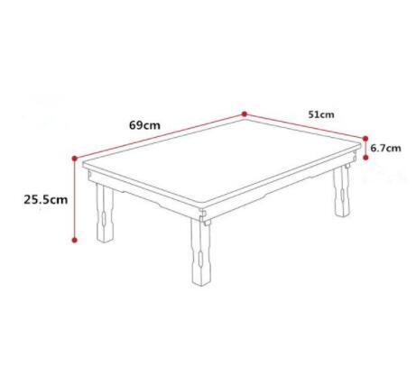 Small Rectangle Korean Table Folding Leg Living Room Tea Table Traditional Style Asian Antique Furniture Low Dining Wood Table