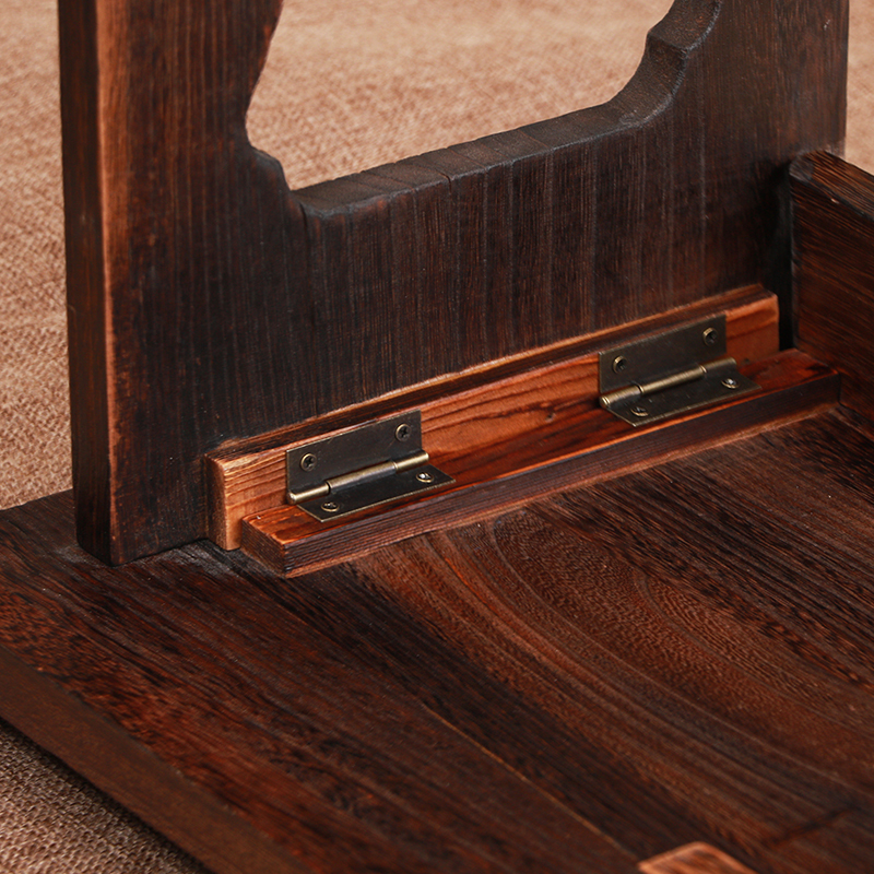 Asian Antique Furniture Japanese Floor Tea Table Folding Leg Rectangle Living Room Furniture Wooden Coffee Center Table Foldable